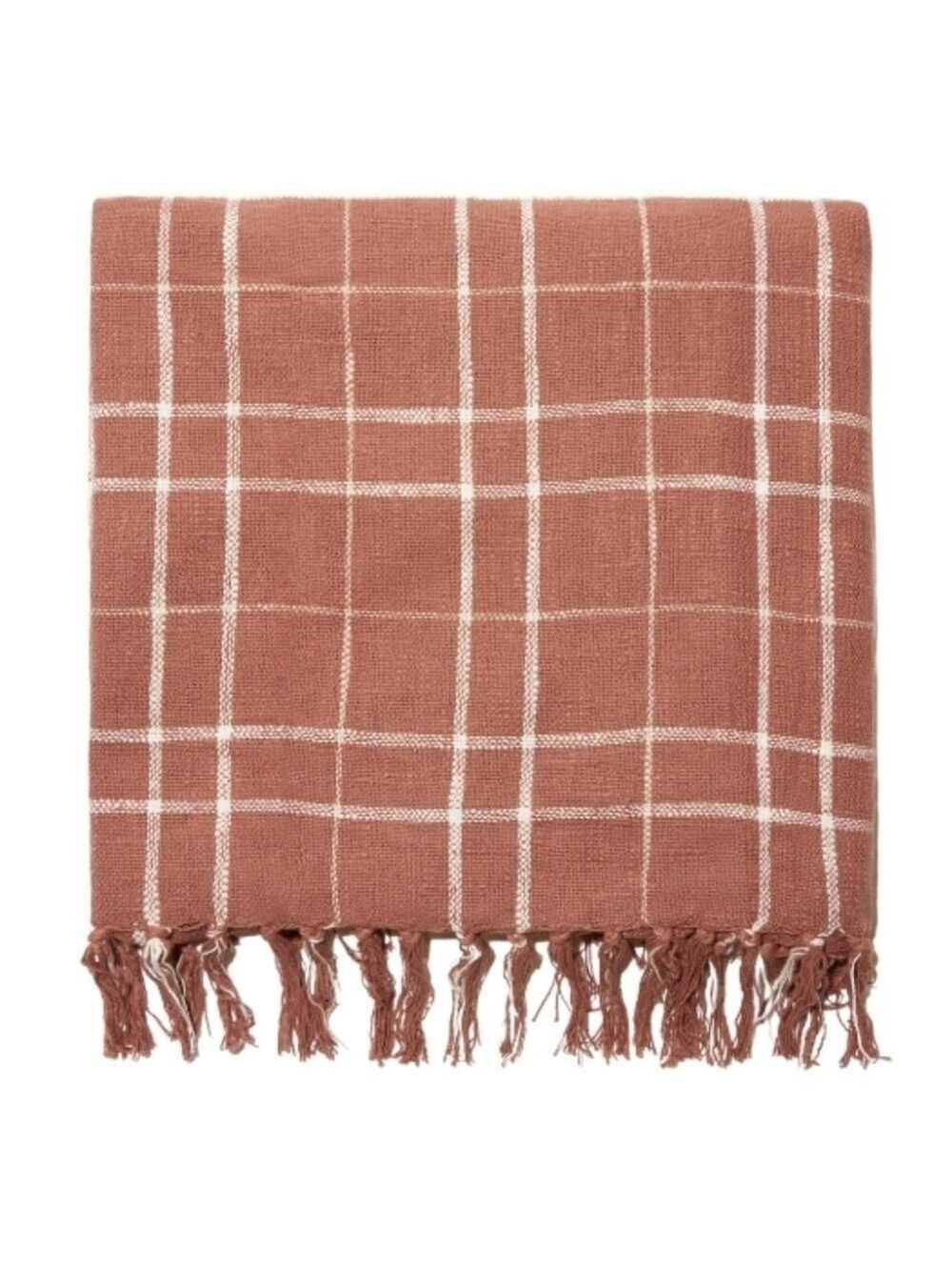 Little Korboose Woven Throw Blanket Rust NWT April Nemeth